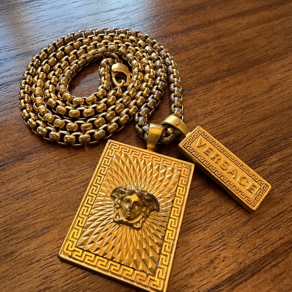 Versace Gold Medusa Pendant Necklace